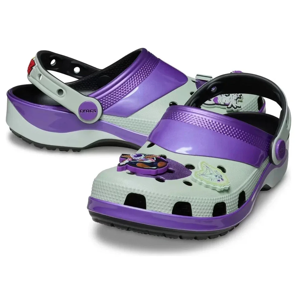 Crocs Classic 211202-90H Clogs Men's US 12 Green Purple Comfort Shoes JAX2146